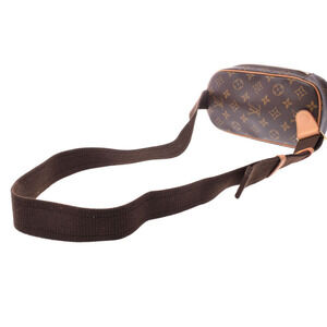 Louis Vuitton Brown Leather Bag Monogram Pochette Body Ganju